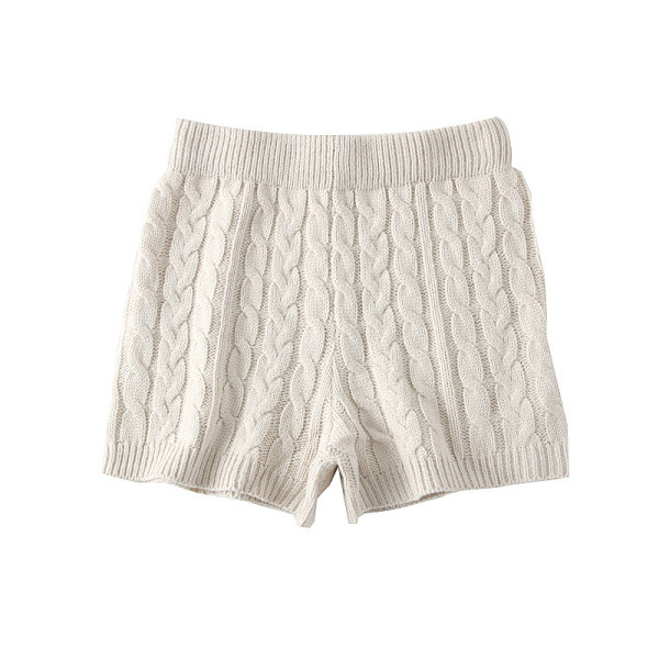 Női kötött alkalmi rövidnadrág magas derékkal, több színben