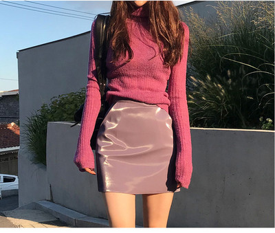 Γυναικείο κομψό πουλόβερ με κολάρο 