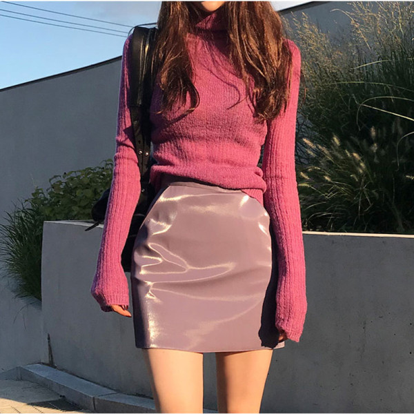 Γυναικείο κομψό πουλόβερ με κολάρο 