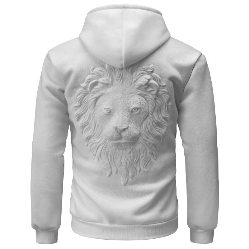 Hanorac pentru bărbați model NOU cu glugă și element leu 3D