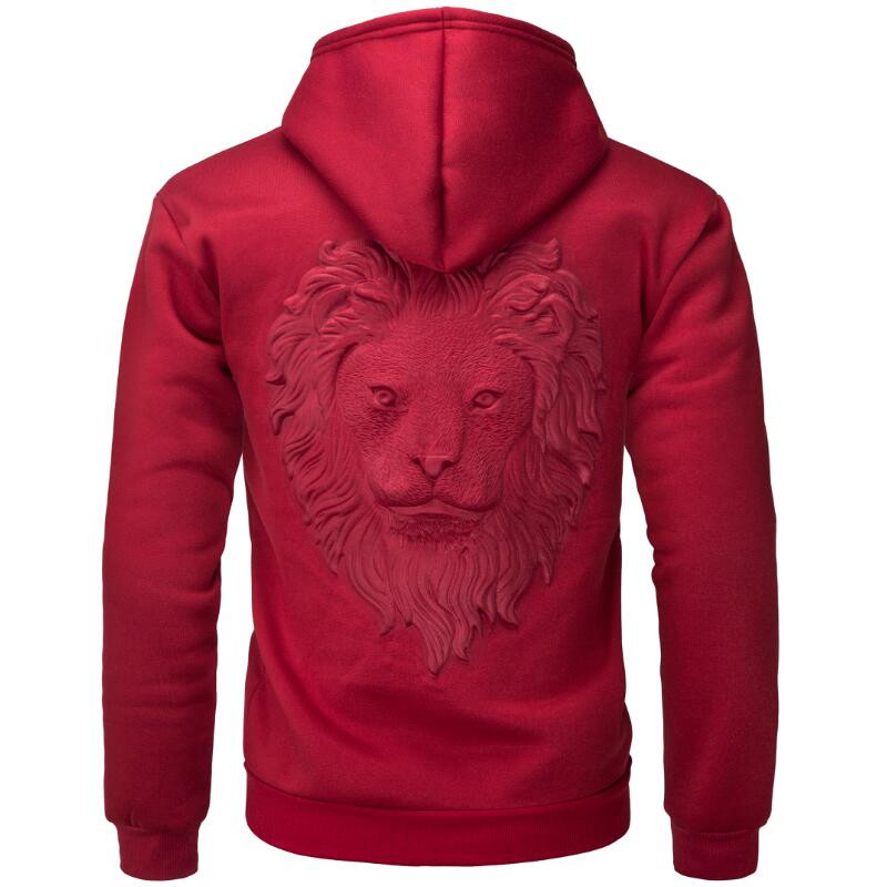 Hanorac pentru bărbați model NOU cu glugă și element leu 3D