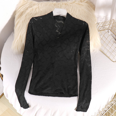 Μοντέρνα γυναικέια μπλούζα με λαιμόκοψη και μακρύ μανίκι σε τρία χρώματα-λεπτό μοντέλο