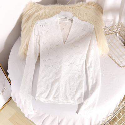 Μοντέρνα γυναικέια μπλούζα με λαιμόκοψη και μακρύ μανίκι σε τρία χρώματα-λεπτό μοντέλο