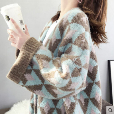 Γυναικεία ζακέτα με λαιμόκοψη και κουμπιά σε δύο χρώματα