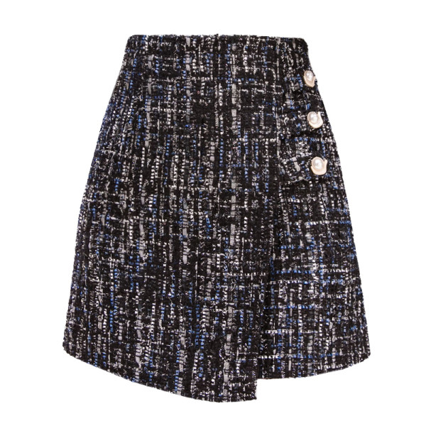 Aktuális női szoknya két színben, magas derékkal, gombokkal