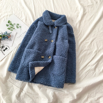 Modern női kabát öt színben, gombokkal és zsebekkel