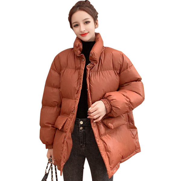 Új modell női téli kabát övvel és zsebekkel barna, fehér és fekete színben