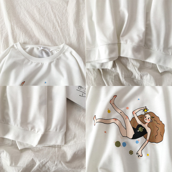 Női alkalmi blúz fehér és fekete színben, rátéttel és ovális nyakkivágással