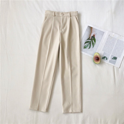 Μοντέρνα γυναικεία παντελόνια σε τέσσερα χρώματα με υψηλή μέση και τσέπες