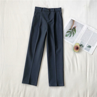 Μοντέρνα γυναικεία παντελόνια σε τέσσερα χρώματα με υψηλή μέση και τσέπες