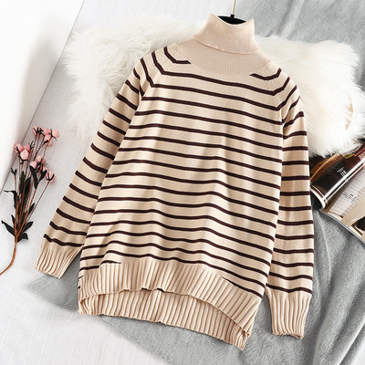 Νέο μοντέλο γυναικείο μοντέρνο πουλόβερ με μεγάλο κολάρο στο πόλο σε τρία χρώματα