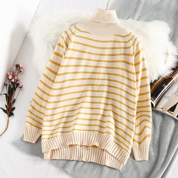 Νέο μοντέλο γυναικείο μοντέρνο πουλόβερ με μεγάλο κολάρο στο πόλο σε τρία χρώματα