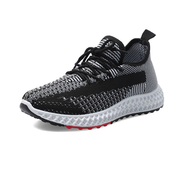 Γυναικεία αθλητικά casual  παπούτσια με ίσια σόλα σε μαύρο και ροζ χρώμα