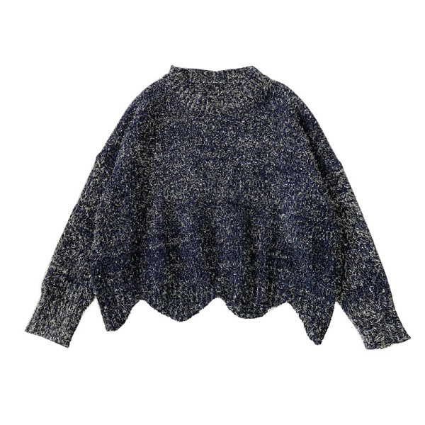 Alkalmi női pulóver széles modell ovális nyakkivágással