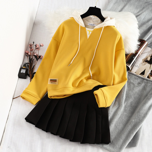 Új modell női pulóver kapucnival és hosszú ujjal, két színben