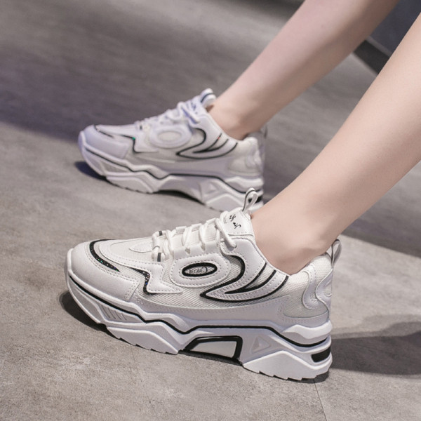 Αθλητικά  casual γυναικεία παπούτσια σε πλατφόρμα σε δύο χρώματα