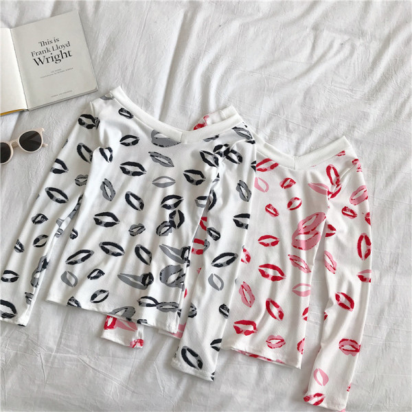 Καθημερινή γυναικεία μπλούζα με V neckline και μακρύ μανίκι