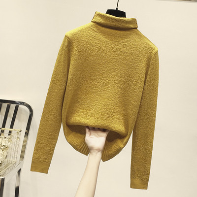 Női pulóver magas gallérral és hosszú ujjal több színben