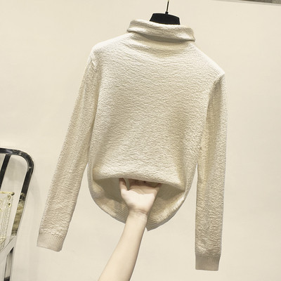 Női pulóver magas gallérral és hosszú ujjal több színben