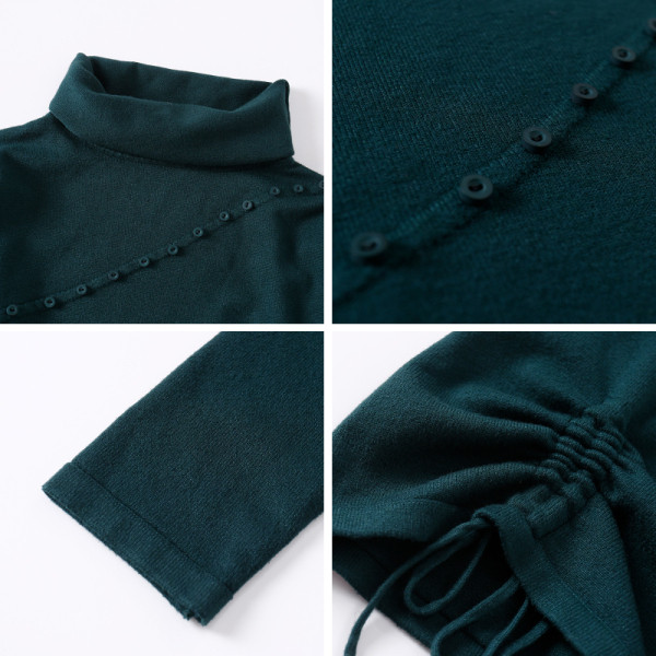 Modern női blúz magas pólógallérral és gombokkal több színben