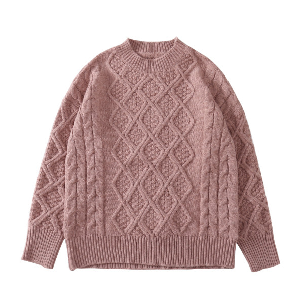 Μοντέρνο γυναικείο πουλόβερ  με ωοειδές ντεκολτέ και μακρύ μανίκι σε πέντε χρώματα