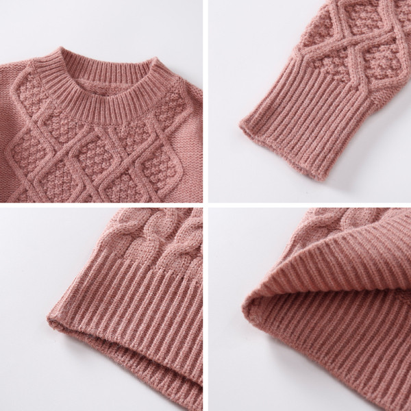 Μοντέρνο γυναικείο πουλόβερ  με ωοειδές ντεκολτέ και μακρύ μανίκι σε πέντε χρώματα