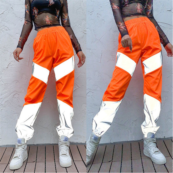 Női magas derekú nadrág ÚJ modellje narancssárga színben