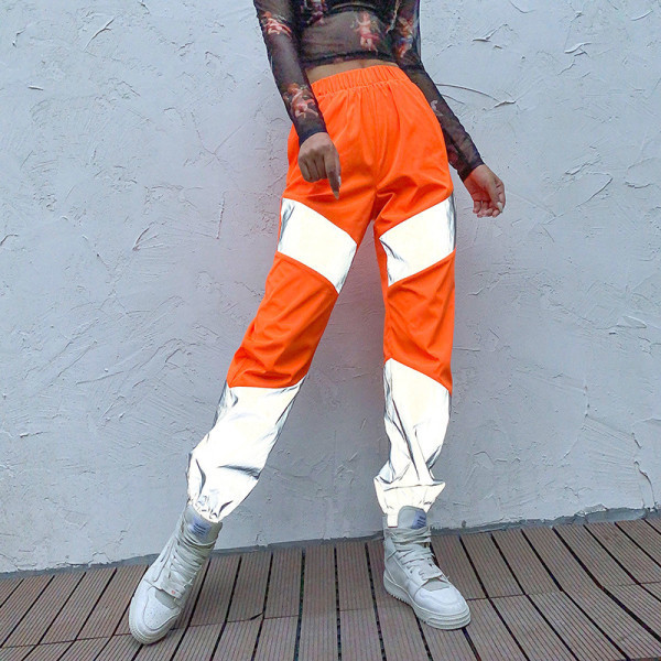 Női magas derekú nadrág ÚJ modellje narancssárga színben