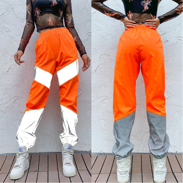 Női magas derekú nadrág ÚJ modellje narancssárga színben