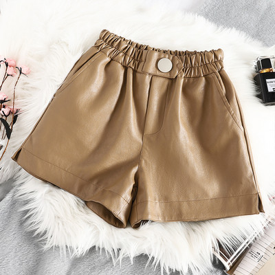 Aktuális női rövidnadrág eco bőrből barna, fekete és bézs színben