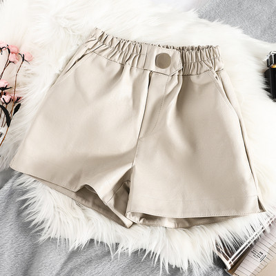 Aktuális női rövidnadrág eco bőrből barna, fekete és bézs színben