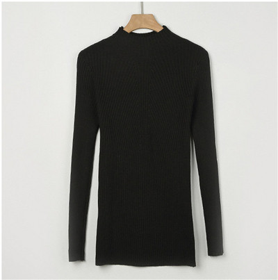 Modern női kötött pulóver magas gallérral és hosszú ujjal, nyolc színben