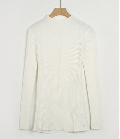 Modern női kötött pulóver magas gallérral és hosszú ujjal, nyolc színben