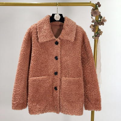 Női pehelykabát őszre és télre, fehér, bézs, kék és rózsaszín gombokkal