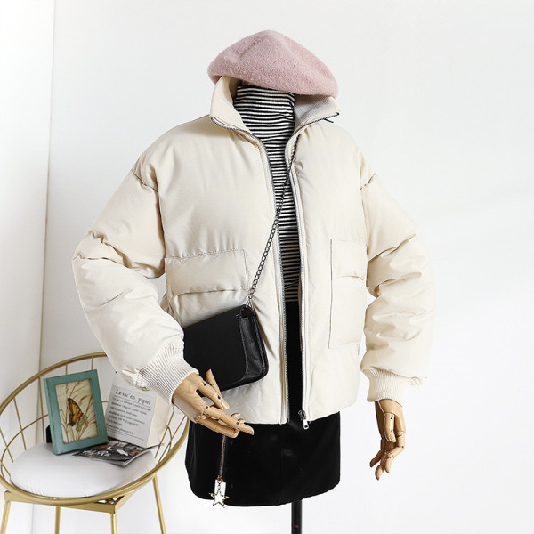 Geaca de dama potrivita pentru iarna cu guler inalt - stil retro