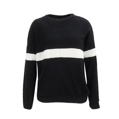 Női téli pulóver hosszú ujjal és O-nyakú négy színben