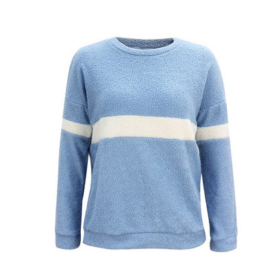 Női téli pulóver hosszú ujjal és O-nyakú négy színben