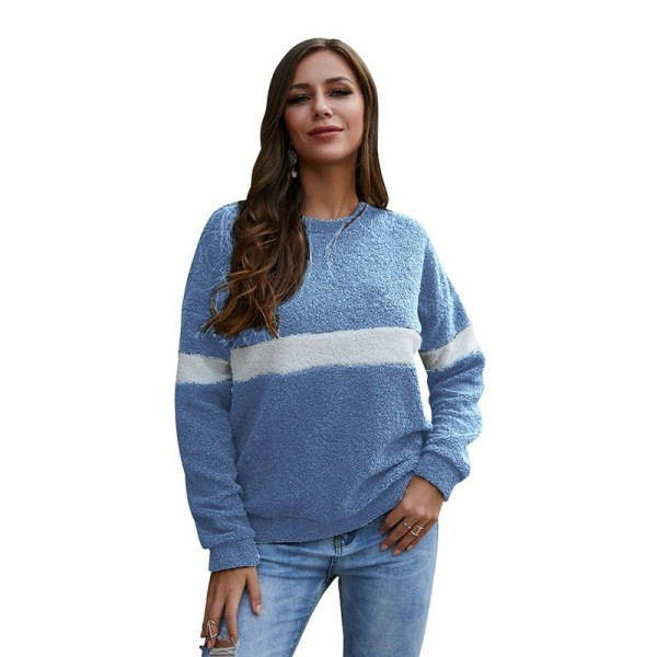 Női téli pulóver hosszú ujjal és O-nyakú négy színben