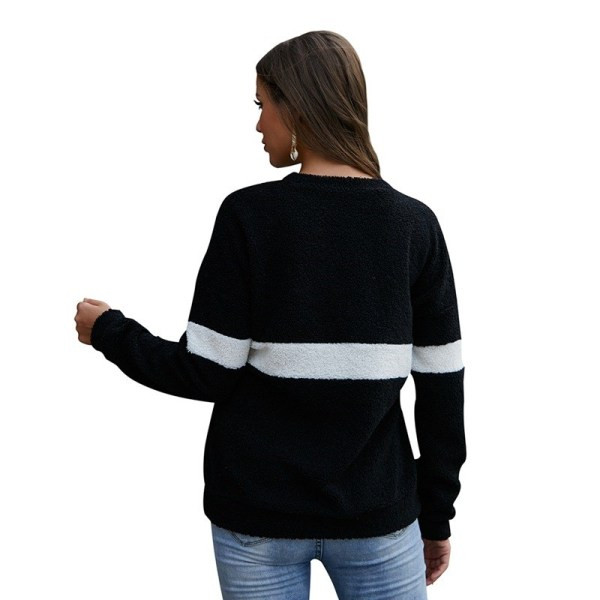 Női téli pulóver hosszú ujjal és O-nyakú négy színben