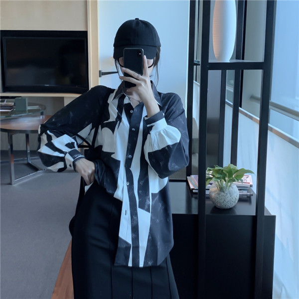 Hosszú ing klasszikus modell mintás mintával