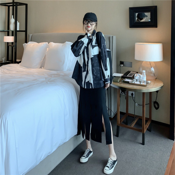 Hosszú ing klasszikus modell mintás mintával