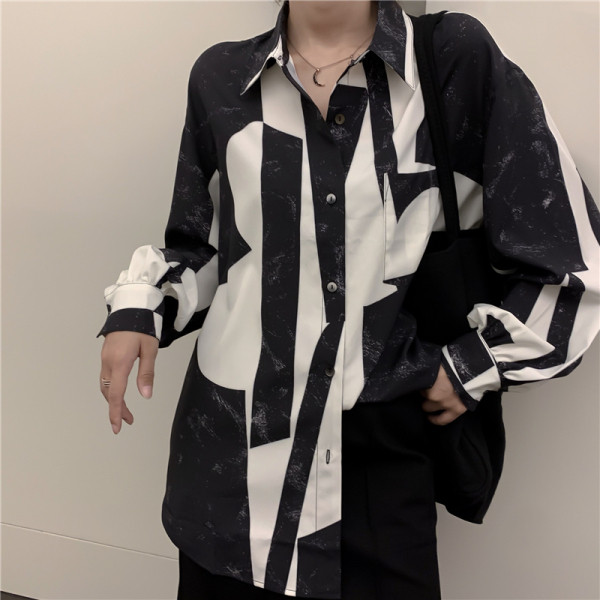 Hosszú ing klasszikus modell mintás mintával