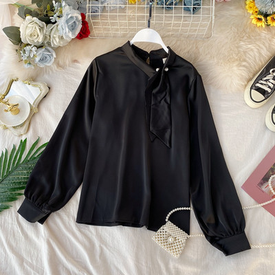 Modern női ing fűzős és hosszú ujjú több színben