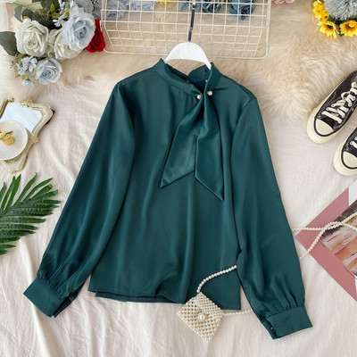 Modern női ing fűzős és hosszú ujjú több színben