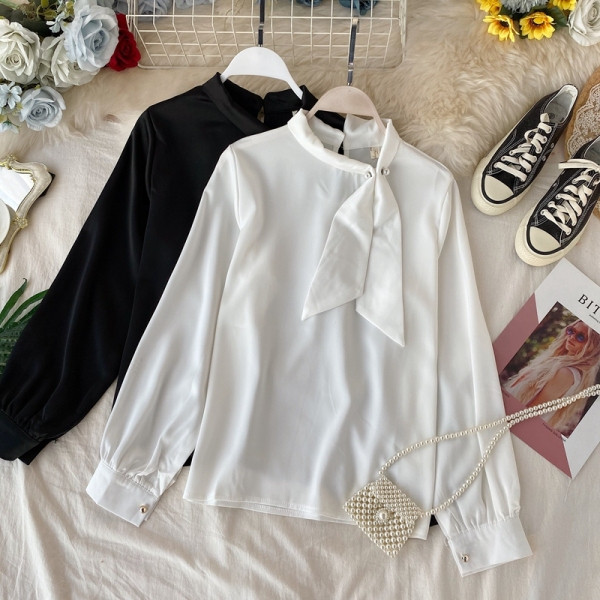 Modern női ing fűzős és hosszú ujjú több színben