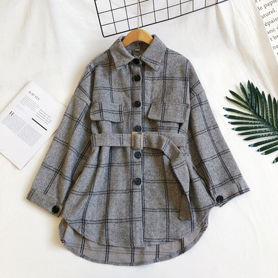 Hosszú női ing klasszikus gallérral és övvel, négy színben