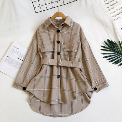 Hosszú női ing klasszikus gallérral és övvel, négy színben