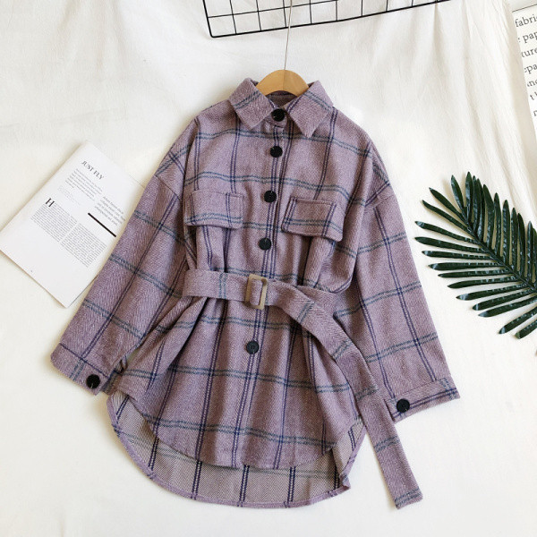 Hosszú női ing klasszikus gallérral és övvel, négy színben