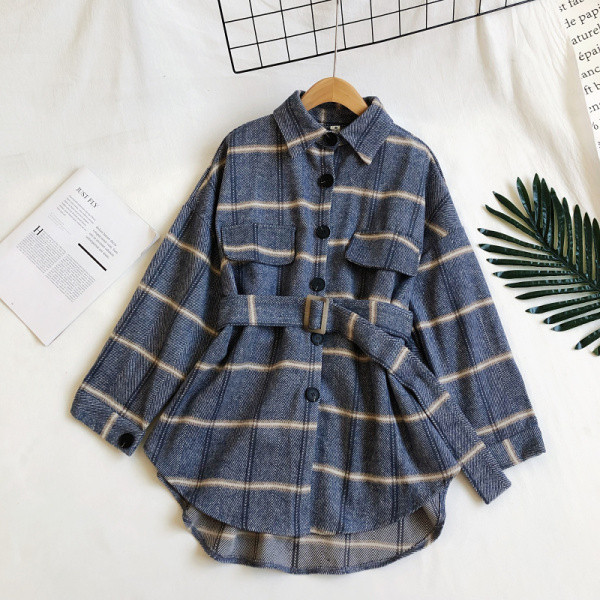 Hosszú női ing klasszikus gallérral és övvel, négy színben