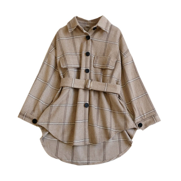 Hosszú női ing klasszikus gallérral és övvel, négy színben